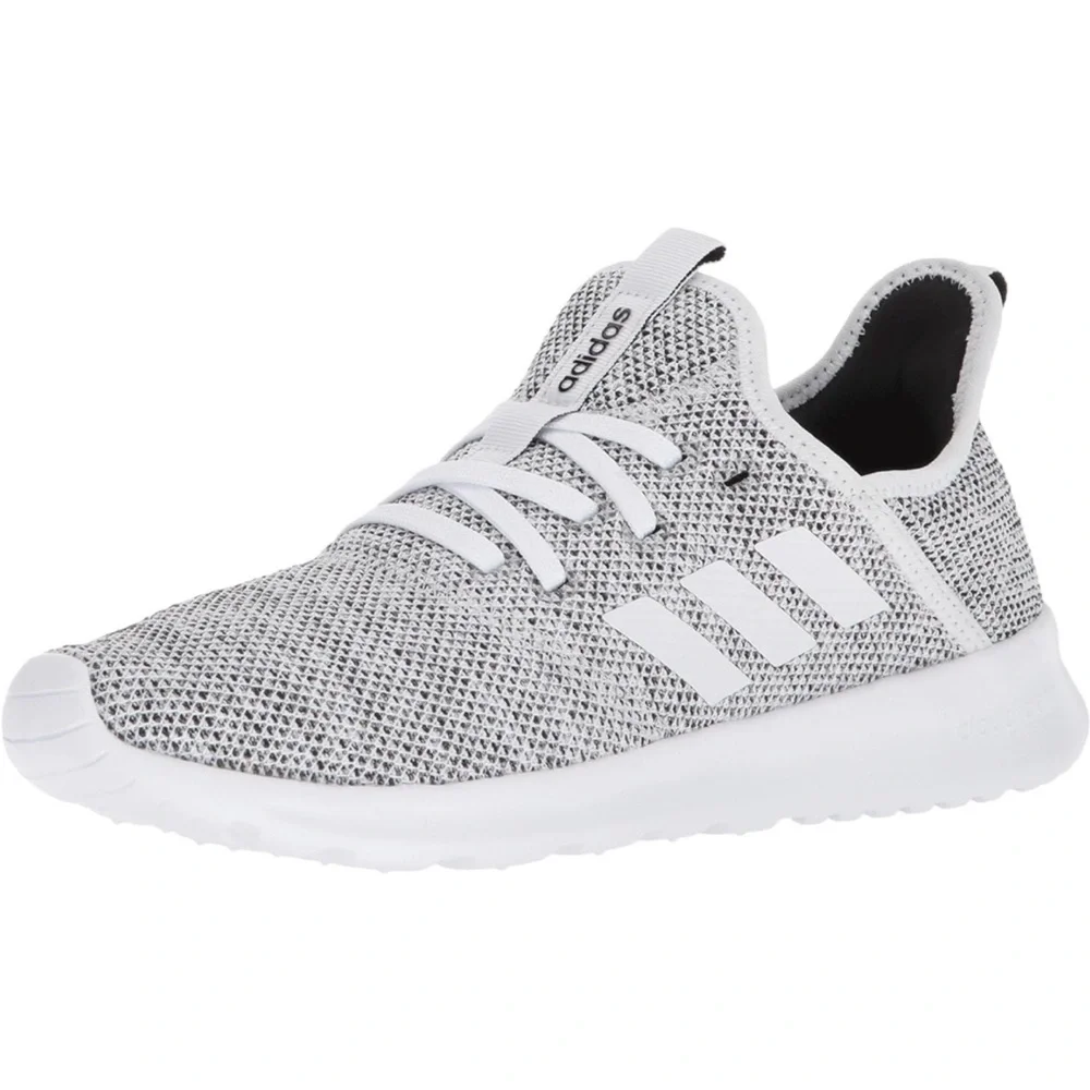 adidas White Gray Knit Running Shoes